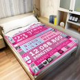 thumbnail image 3 of 13 Year Old Girl Birthday Gifts, Pink Love Rose Elements Happy Birthday Blankets, Sweet 13 Gifts for Girls Daughters Sisters Friends, 50"x60", 3 of 5
