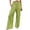 Light Green, variant on WAYUTE Womens Casual Pants High Waisted Flowy Wide Leg Solid Stretch Loose Fashion Baggy Trousers with Pockets Fall Vacation Outdoor,Light Green,L
