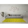 thumbnail image 3 of Ahgly Company Machine Washable Indoor Rectangle Abstract Yellow Contemporary Area Rugs, 3' x 5', 3 of 4