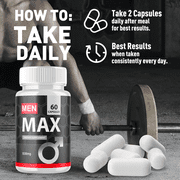 Men Max Advanced Formula Pills All Natural Vitamin Supplement MenMax 180 Capsules