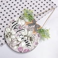 thumbnail image 4 of Coolnut Elegance Floral Front Door Round, Hanging Welcome Sign, Front Door for Home, Farmhouse, Porch, Wall Hanging, Outdoor Home Decor, 4 of 7