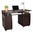 thumbnail image 6 of Scranton & Co Transitional Wood Computer Office Desk with Storage in Chocolate, 6 of 14