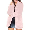 thumbnail image 2 of Qiopertar Women's Faux Jacket Mid Length Loose Fluff Soft Rabbit Clearance Free Shipping under $5 Saving Up To 90% Off, 2 of 7