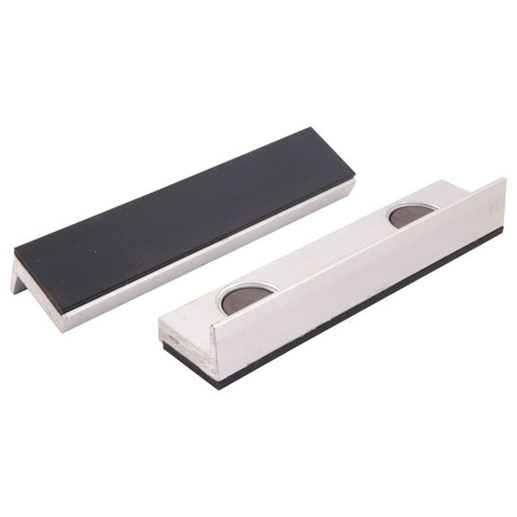8 X 1-1/8" ALUMINUM SOFT RUBBER-FACE VISE JAWS WITH MAGNET (3900-2279)