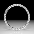thumbnail image 4 of Sz 7 Sterling Silver 2MM Eternity Rope Wedding Band Ring, 4 of 4