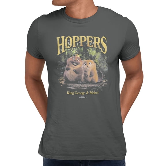 Disney Pixar Hoppers Forest Photo Men's T Shirt (Charcoal, S-3XL)