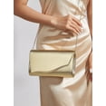 thumbnail image 3 of RUMANLAND Women's Gold Metallic Envelope Evening Clutch Bag Elegant Formal Handbag for Wedding Party Prom Cocktail, 3 of 8