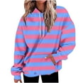 thumbnail image 2 of WXLWZYWL Womens Oversized Hoodies Sweatshirts Striped Printed Plus Size Long Sleeve Casual Pullover Fall Clothes with Pocket, 2 of 6