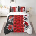 thumbnail image 2 of Manfei Rustic Flower 7-Piece Twin Bedding Sets,Romantic Rose Bedding Comforter Set,Red White Black Sheet Sets For Adults,Ultra Soft Home Decor, 2 of 8
