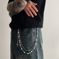 thumbnail image 2 of pitrice Fashion Wallet with Rhinestone Pearl Hip Chain Alloy Easy to Fade Golden with cross, 2 of 6