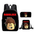 thumbnail image 4 of Conjunto de tres piezas alrededor de ROBLOX para estudiantes de escuela primaria y secundaria, mochila escolar, bolsa de mensajero, bolsa de lápices, mochila para niños, 4 of 4