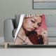 thumbnail image 1 of Manta con estampado multicolor, manta de franela súper suave, ligera y esponjosa, manta de cama Bhad Bhabie, 1 of 8