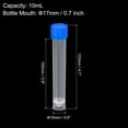 thumbnail image 2 of Unique Bargains 10mL Plastic Test Tubes, 30 Pack Frozen Container Storage Blue Screw Cap, Clear, 2 of 6