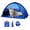 Blue-Breathable-27.5in, variant on Beach Sun Shelters, Instant Sun Shade Canopy Head PopUp Canopy Automatic Shade Tent for Camping, Portable Windproof Waterproof with Mobile Phone Stand with Tent Nails, with Breathable Mesh, 70cm