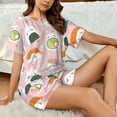 thumbnail image 4 of Sikiie Cute Sushi Womens Pajama Sets Short Sleeve Top With Pants Sleepwear 2 Piece Lounge SetLarge, 4 of 6