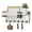 White, variant on Wood Wall With 6 Hooks And 7 Slots For Mail Keys Storage