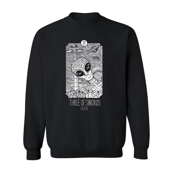 Three Of Swords Alien Sweatshirt Men -Image by Shutterstock, Male Large