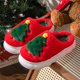 thumbnail image 4 of Zapatilla Peluda Navidad Felpa para Cómodas Hombres Y Mujeres, 4 of 9