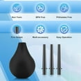 thumbnail image 2 of Silicone Enema Bulb Kit, Reusable Anal Clyster Cleaner with 2 pcs Soft and Smooth Nozzles, for Men Woman, 225ml, Black, 2 of 7