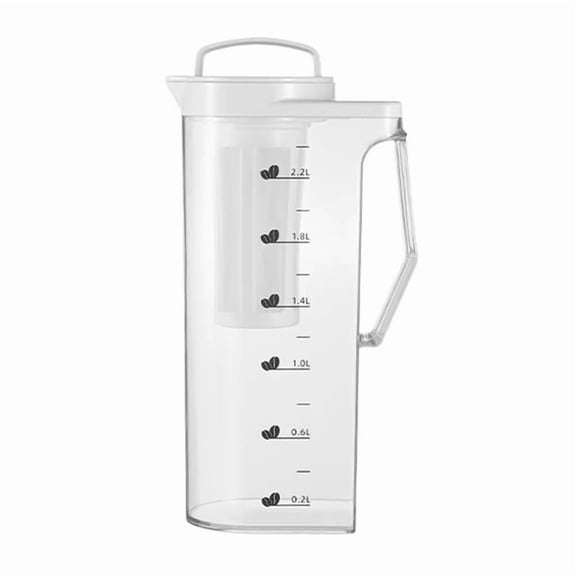 Large Water Pitcher 2.2L,Ideal for Fridge,Suitable for Hot and Cold Drinks, Perfect for Ice Tea,Juice and Beverages,1 x Large Water Pitcher