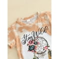 thumbnail image 6 of Kiapeise Toddler Kids Baby Girl Summer Clothing Sweet Wind Chimes Flowers Print Short Sleeve Tops+Long Flared Pants Trousers, 6 of 9