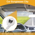 thumbnail image 2 of Clip de gafas de sol para coche Unique Bargains, magnético, universal, para visera del sol, clip de almacenamiento protector para gafas, cuero PU, blanco, 10x6cm, 1 pieza, 2 of 7