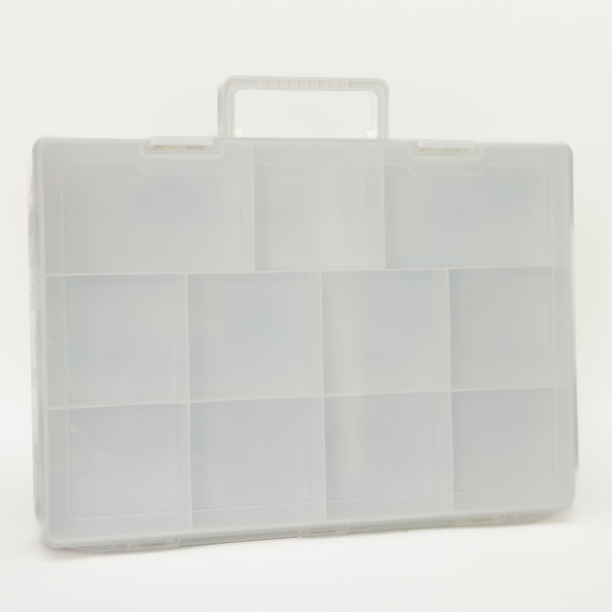 (2 pack) Everything Mary Plastic Compartmental Craft and Hobby Storage Box: Gray and Clear - Your Ultimate Craft and Hobby Storage Bag and Case