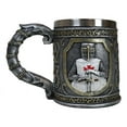 thumbnail image 3 of Scroll Patterned Coat Of Arms Medieval Templar Crusader Knight Tankard Mug 15oz, 3 of 9