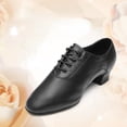 thumbnail image 2 of Nuevos zapatos de baile latino para hombre, zapatos de baile modernos de Tango para niños, zapatos de baile para profesores de Color negro, 2 of 5