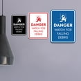 thumbnail image 2 of Signs ByLITA Portrait Round Danger Watch For Falling Debris Door or Wall Sign Easy Installation | Health And Safety | Building And Danger Sign (Ivory/Dark Brown) - Medium, 2 of 9