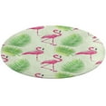 thumbnail image 4 of Flamingo Pattern Washable Round Rug -Circle Area Rugs for Nursery Bedroom, Vintage Non Slip Non Shedding Low Pile Carpet for Living Room Coffee Table Entryway, 4 of 6