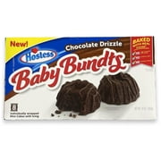 HOSTESS Chocolate Drizzle Baby Bundts, Mini Chocolate Bundt Cakes - 10 oz, 8 Count