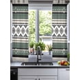 thumbnail image 2 of Sage Green Boho Sheer Curtains 45 Inch Length 2 Panels Set for Living Room/Bedroom, Vintage Ethnic Tribe Retro Abstract Art Kitchen Curtains Grommet Semi-Sheer Curtains Window Treatments 42"x45"x2, 2 of 7