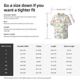 thumbnail image 7 of KLL Hand Drawn Colored Hearts Print Men's Shirt Short Sleeve Button Down Summer Cuba Beach Shirts- X-Large, 7 of 7
