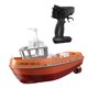 thumbnail image 4 of 1/72 RC Tugboat Play Water Toy, bote de control remoto de motor doble hacia atrás hacia atrás y controlador remoto para piscinas para niños regalo Naranja, 4 of 8