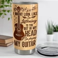 thumbnail image 4 of Guitar Tumbler Cup 20oz Guitarist Stainless Steel Insulated Tumblers Guitars Coffee Travel Mug Gift for Musician Players Guitar Lovers Gifts for Birthday Christmas, 4 of 6