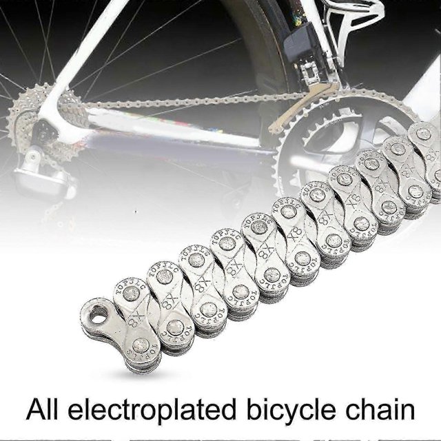 2026 6/7/8/18/21/24-speed Bike Chain Long Fully Electroplated 116 Knots Professional Bicycle Chain Link For Mtb-Yvan
