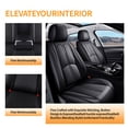 thumbnail image 5 of Fit for Toyota Camry 2025 Seat Cover, Perforated Breathable Leather 5 Piece Full Set Non-Slip Lining Protect and Upgrade Seats, Black Car Seat Covers, Protect Car Seats, 5 of 9