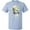 AE-Light Blue, variant on Inktastic He is Risen Cross with Script and Flowers T-Shirt
