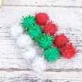 thumbnail image 2 of 500pcs DIY Plush Balls Adoarble Pompons Fluffy Balls Handmade Crafts Accessories for Kids Children 150pcs White+200pcs Green+150pcs Red, 2 of 6