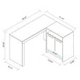 thumbnail image 3 of Kalmar L -Shaped Office Desk with Inclusive Cabinet , White, 3 of 9