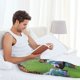 thumbnail image 5 of Balery Butterfly Landing On Head Dumpy Frog Pantalones de pijama para hombre, pijama ultraligero, pantalón de descanso-Medium, 5 of 6