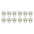 thumbnail image 2 of sweethay Servilletero de flores artificiales de 6 piezas, soporte colorido extraíble, festival, ceremonia, decoración de Navidad, casa, regalo Blanco 2Conjunto, 2 of 6