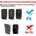 thumbnail image 2 of Key Fob Cover Compatible with Lexus ES350 NX300h RC RX IS 300 350 200t GS450H LX570 2013-2018 5 Button TPU Keychain Case Holder Protector,Black, 2 of 7