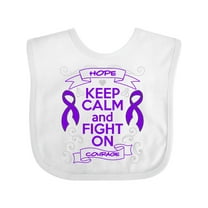 Inktastic Chiari Malformation Keep Calm Fight On Boys or Girls Baby Bib