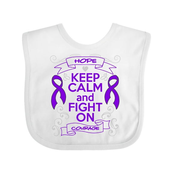 Inktastic Chiari Malformation Keep Calm Fight On Boys or Girls Baby Bib