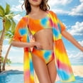 thumbnail image 2 of Zshosam Toddler Girl Bathing Suit Girls Swimsuit 3 Piece Bathing Suits Summer Bikini Tankini Sets with Cover Up Skirt Size 10T 11T,(Orange 10-11 Years), 2 of 8