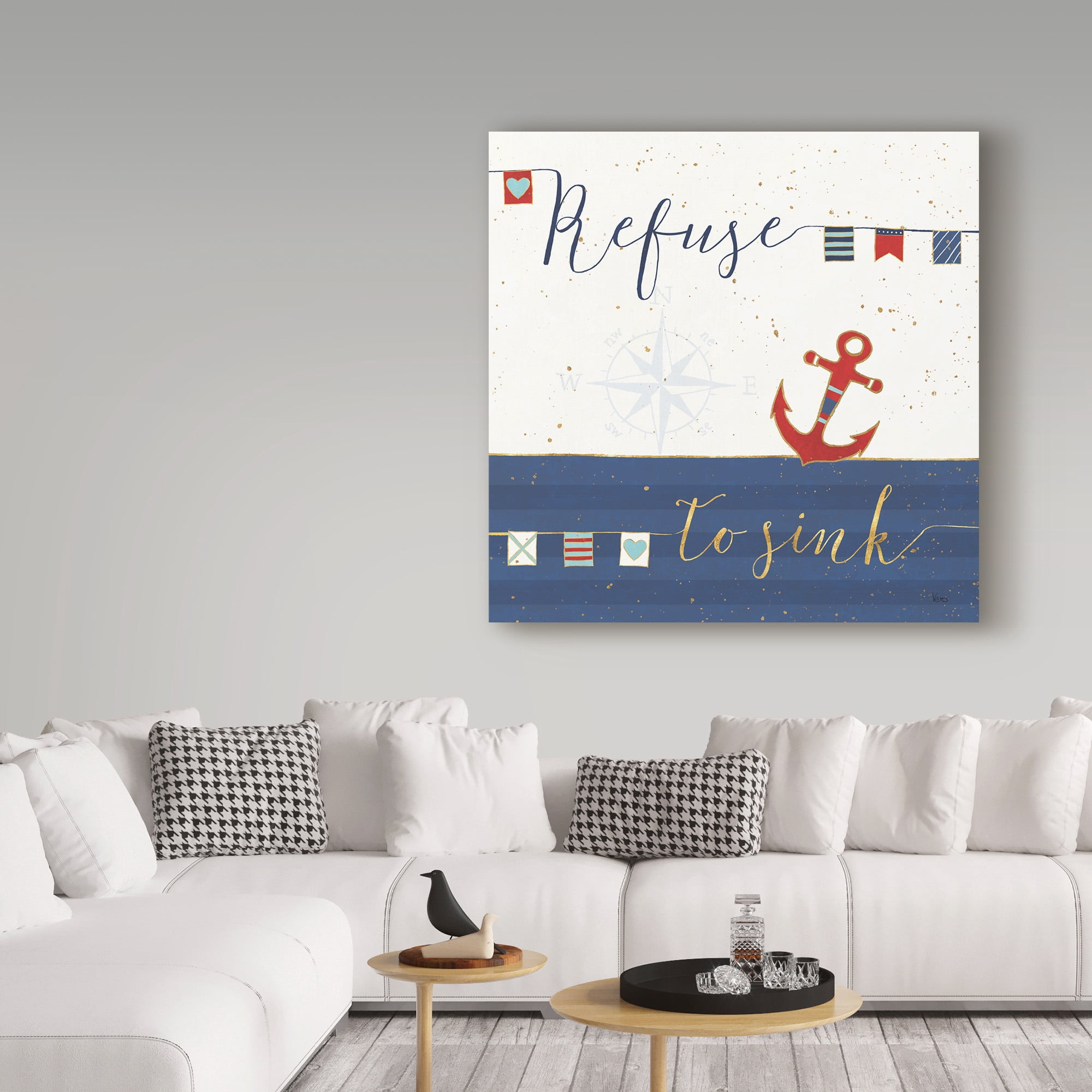 Trademark Fine Art 'Underlined Nautical IV' Canvas Art by Veronique Charron