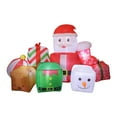 thumbnail image 2 of Papá Noel navideño,Cajas de regalo inflables de Papá Noel para decoración navideña,Luces LED incorporadas para jardín,césped navideño,Al aire, 2 of 10