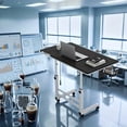 thumbnail image 5 of Adjustable Height Rolling Table with Wheels, Laptop Surface & Metal Frame, for Labs, Bedrooms, Living Rooms, 5 of 14